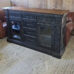 Heritage Collection 74" Distressed Black Media Console / Buffet
