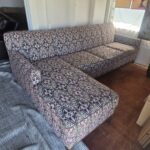 Bohemian Ikat Pattern Custom 2 Piece Sectional Sofa with Left Arm Chaise 104"