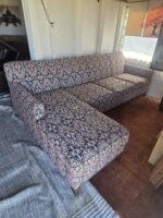 Bohemian Ikat Pattern Custom 2 Piece Sectional Sofa with Left Arm Chaise 104"