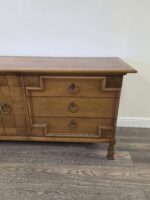 Vintage Tomlinson Burlwood & Walnut Triple Dresser / MCM Credenza - Image 2