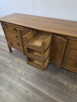 Vintage Tomlinson Burlwood & Walnut Triple Dresser / MCM Credenza - Image 7