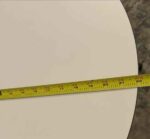 Knoll Designer Side and Accent Table - White Round Top with Cord Pass Through 22 Round 20H - Image 6