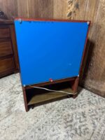 A Custom MCM 1950s Television TV Cocktail Bar Cart Rolling Cabinet Glasses Wine Bottle Holder - Image 4