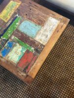 Vintage Reclaimed Teak Coffee Table 31x31x16 - Image 4