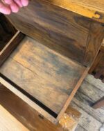 Antique Arts & Crafts Oak Writing Desk – Crescent Line Furniture Storage 36W 24D 30H - Image 5