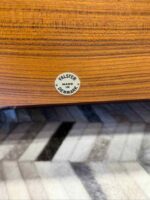 1960s Danish Modern Wahl Iversen Falster Teak & Cane King Headboard 72W 38H - Image 3