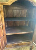 Antique Solid Wood Armoire  Wardrobe Cabinet – Ornate Carved Details Large 75H 43W 26D - Image 2