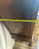 Antique Solid Wood Armoire  Wardrobe Cabinet – Ornate Carved Details Large 75H 43W 26D - Image 5