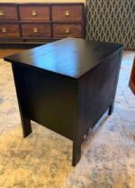 Black Modern Minimalist 2-Drawer Nightstand & End Table 23.5"W 17"D 21"H - Image 4