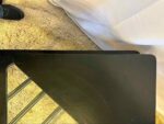 Vintage Mid-Century Modern Tiered Corner Side Table – Black & Glass 32x32x22H - Image 4