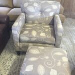 Ethan Allen Armchair & Matching Ottoman Set