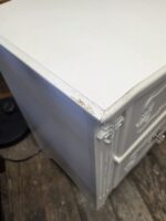 Pair of White French Country Nightstands with Glass Crystal Knob Handles - Image 7
