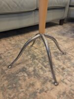 Vintage Mid-Century Modern Inspired Round Glass Top Accent Table - Image 4