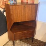 Mid-Century Danish Teak Corner Bar Cabinet by Gunni Omann for Omann Jun ​