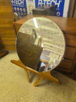 Vintage Mid Century Modern Walnut Bedroom Set with Cedar Wardrobe & Dresser with Mirror - Image 9