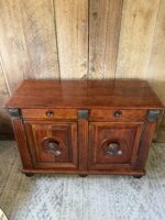 Solid Wood Indian Colonial Sideboard Buffet 52.5” – Delivery Available - Image 3