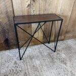 Three Hands Industrial Wood and Metal Console Table 31.5”