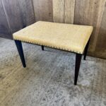 Woven Entryway Bench Ottoman End Table 28”