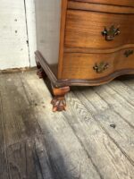 Traditional Secretary Desk with Glass Door Hutch 79H 30W 15D - Image 4