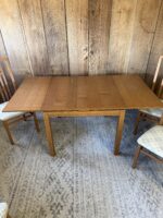 Vintage Teak Expandable Dining Table with 4 IMS Italy Chairs - Image 4
