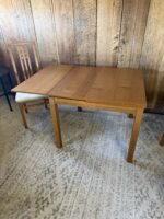 Vintage Teak Expandable Dining Table with 4 IMS Italy Chairs - Image 5