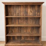 Antique Farmhouse Solid Wood Bookcase, 3 Adjustable Shelves
