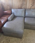 Ethan Allen Retreat Leather Sofa with Chaise – 115” - Image 2