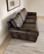 Pottery Barn Turner Classic Brown Leather Sofa 89.5” Delivery Available - Image 2