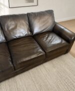Pottery Barn Turner Classic Brown Leather Sofa 89.5” Delivery Available - Image 3