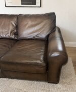 Pottery Barn Turner Classic Brown Leather Sofa 89.5” Delivery Available - Image 4