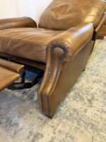 Pottery Barn Leather Push Back Recliner – Cognac Brown – 35.5” Wide - Image 5