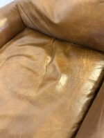Pottery Barn Leather Push Back Recliner – Cognac Brown – 35.5” Wide - Image 7