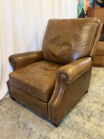 Pottery Barn Leather Push Back Recliner – Cognac Brown – 35.5” Wide - Image 8