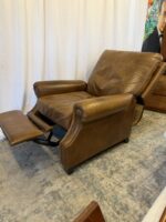 Pottery Barn Leather Push Back Recliner – Cognac Brown – 35.5” Wide - Image 2