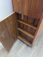 1960s Vintage D Scan Captain Line Teak Convertible Bar Cabinet on Casters - Image 8