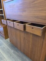 1960s Vintage D Scan Captain Line Teak Convertible Bar Cabinet on Casters - Image 4