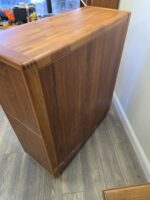 1960s Vintage D Scan Captain Line Teak Convertible Bar Cabinet on Casters - Image 12