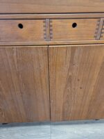 1960s Vintage D Scan Captain Line Teak Convertible Bar Cabinet on Casters - Image 14