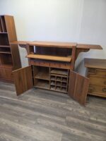 1960s Vintage D Scan Captain Line Teak Convertible Bar Cabinet on Casters - Image 9
