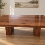 Custom Solid Wood Hickory and Cherry Dining / Conference Table 82x69.5