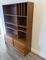Domino Mobler Vintage Teak Wall Cabinet Storage Display Shelving - Image 2