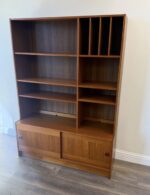 Domino Mobler Vintage Teak Wall Cabinet Storage Display Shelving - Image 3