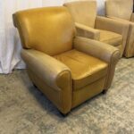 Ballard Designs Leather Recliner – Camel/Tan Leather