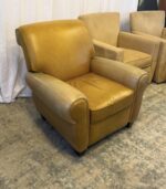 Ballard Designs Leather Recliner – Camel/Tan Leather