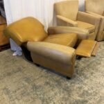 Ballard Designs Leather Recliner – Camel/Tan Leather - Image 2
