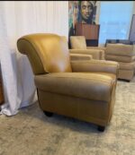 Ballard Designs Leather Recliner – Camel/Tan Leather - Image 3