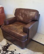 Vintage Brown Leather Club Chair - Image 2