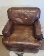 Vintage Brown Leather Club Chair - Image 6