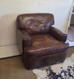 Vintage Brown Leather Club Chair - Image 8