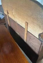 Circa 1900 Tiger Oak Curved Glass Cabinet & Buffet w/ Mirror - Image 7
